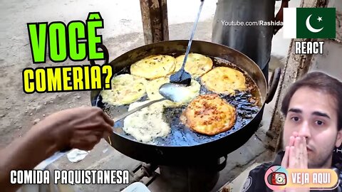 VOCÊ COMERIA? OVOS BATIDOS no ÓLEO VELHO! Reagindo a COMIDAS DE RUA do PAQUISTÃO | Veja Aqui Reacts