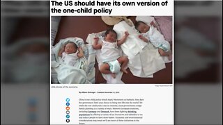 WEF Says US Must Implement "One Child Policy" For White Families!!