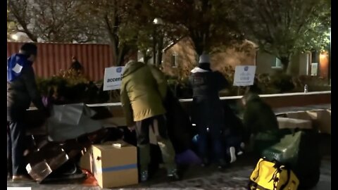 Dozens of local execs sleep outside to raise awareness for youth homelessness