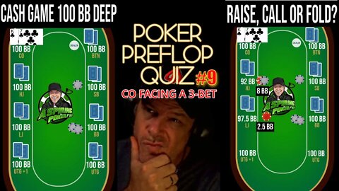 POKER PREFLOP QUIZ CO FACING A 3-BET #9 #poker #onlinepoker #pokerface #pokerbros #aceking #quiz