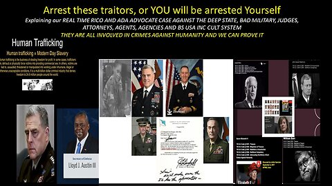 GOOD DOD - Arrest these traitors, or YOU will be arrested Yourself - I filed against the GENERALS