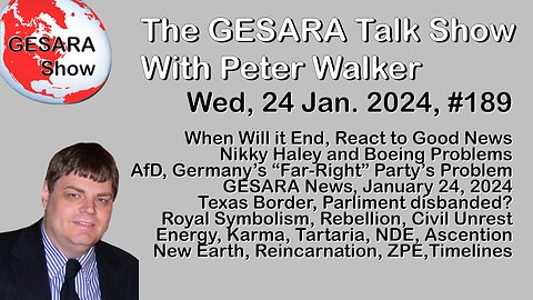 2024-01-24, GESARA Talk Show 189, Video ONLINE