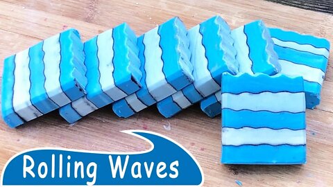Rolling Waves 🌊🌊🌊 Layered Soap Technique, Pencil Line Technique, Cold Process Soap Making