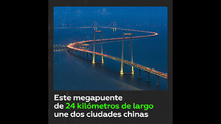 Inauguran un gran puente de 24 kilómetros de longitud en China