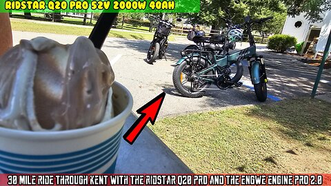 Ridstar Q20 pro and Engwe Engine Pro 2.0 30 mile ride through Kent CT, Ice cream at 45 on main