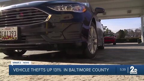 Car thefts rapidly rising in Baltimore County