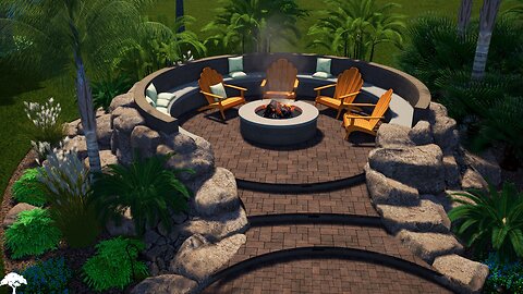Raised Patio Fire Pit Design for a Residence in Odessa, FL