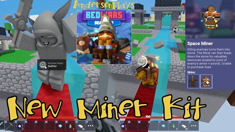 AndersonPlays Roblox BedWars ⛏️ [2x XP + MINER KIT!] Update - New Miner Kit