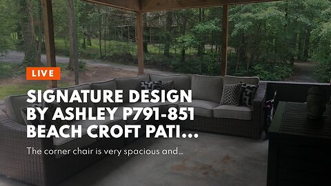 Signature Design by Ashley P791-851 Beach croft Patio Corner Chair, Beige