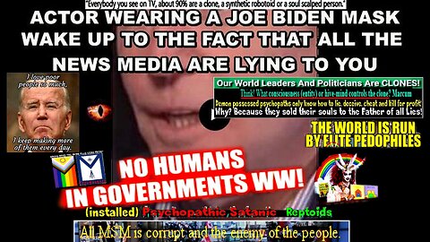 VIDEOS SHOWING THE DISBELIEVERS AND NEWCOMERS THE FAUCI AND BIDEN MASKS WORN BY ACTORS