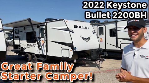 Starter Family Camper with Murphy Bed! 2022 Keystone Bullet 2200BH