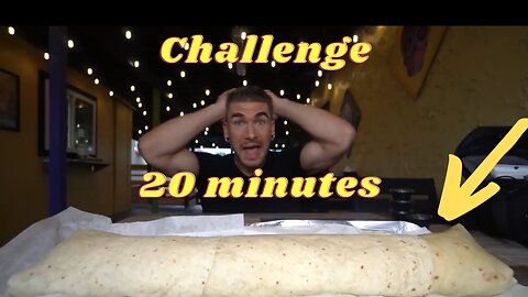 YOU'RE TOO SMALL TO EAT IT' The 'BUS SIZED' BURRITO CHALLENGE - Mexican Seafood Burrito Challenge