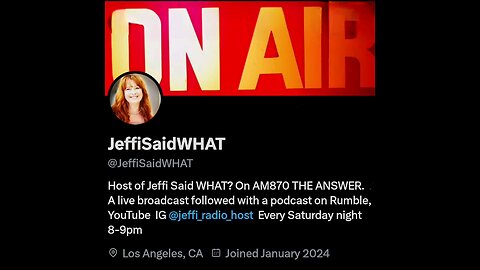 JeffiSaidWHAT Radio Show on AM870 THE ANSWER