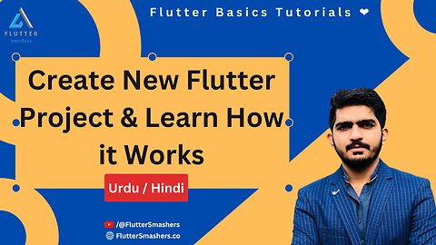 Create New Flutter Project & Lean how it Works | Flutter BasicsTutorials | Urdu - Hindi