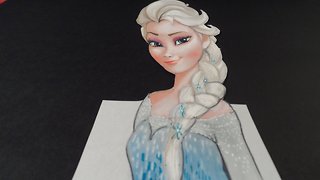 Drawing Elsa from Frozen