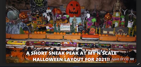 A SNEAK PEAK AT MY N SCALE HALLOWEEN LAYOUT FOR 2021