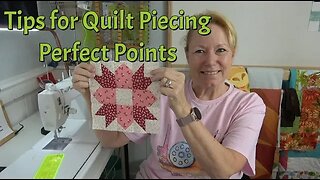 Quilt Piecing Tips for Perfect Triangle Points, Let's Sew the Calico Garden Star Blocks