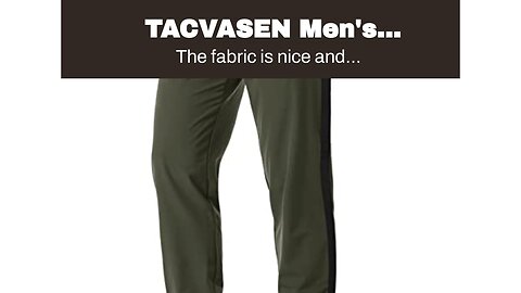 TACVASEN Men's Lightweight Hiking Pants Quick Dry Running Jogger Drawstring Sweatpants Zipper P...