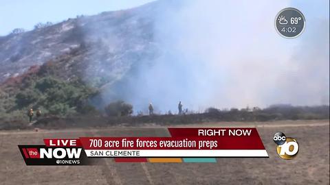 San Clemente fire forces evacuation preps