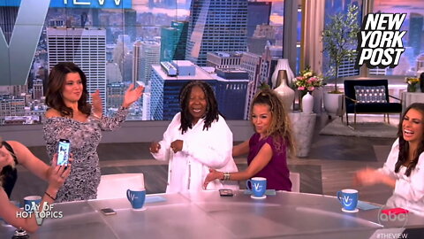 Whoopi Goldberg spices up 'The View' by giving Sunny Hostin a lap dance
