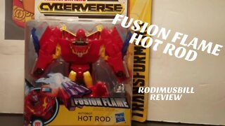 Transformers Cyberverse FUSION FLAME HOT ROD Warrior Class Review