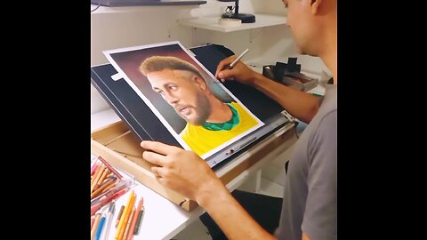 Neymar Jr amazing Hand Drawing