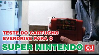 Teste do cartucho everdrive para o Super Nintendo