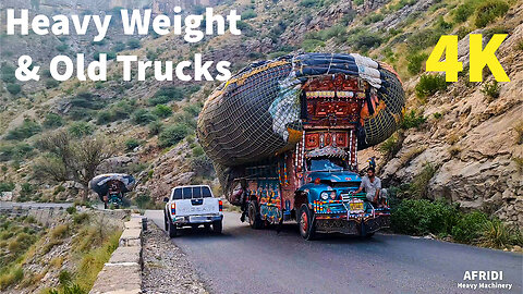 Bedford Trucks overloaded and dangerous Roads of Pakistan