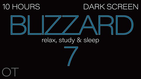BLIZZARD| Howling Wind & Blowing Snow Sounds for Sleeping| Relaxing| Studying| DARK BLACK SCREEN V7