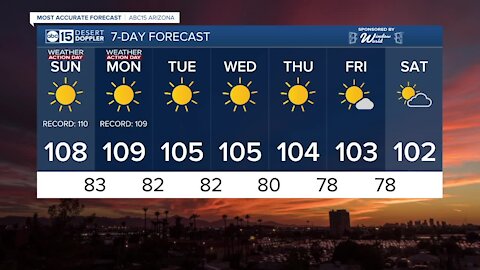 Triple-digit heat, clear skies expected Sunday