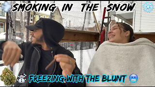 💨Smoking In the Snow❄️ w/ My Gf |Backwoods Smokesesh|