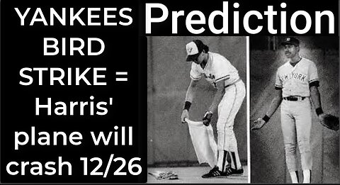 Prediction - YANKEES BIRD STRIKE = Harris' plane will crash Dec 26