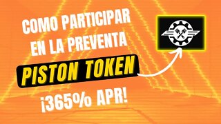 PISTON TOKEN español 🤑🤑 DEFI 3.0 PREVENTA 365% APR