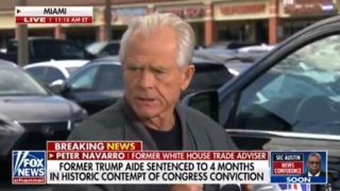 Fox News Cuts Off Peter Navarro As He Delivers His Final Statement Before Entering Prison