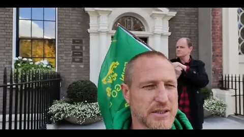 📢 Dara O'Flaherty arrested during the protest at the Australian Embassy in Dublin today ‼️