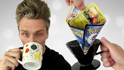 I made a coffee filter out of Pokemon cards