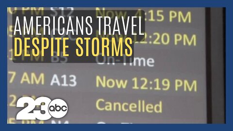 Millions of Americans plan to travel despite storms