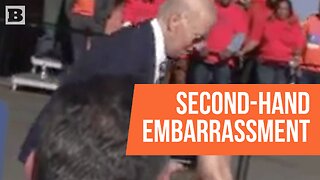 JOE NO! Biden Almost Wipes Out Again Trying to Walk Up Stairs