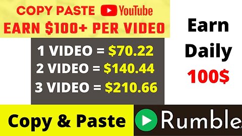 how to make money on rumble app | Im here | Copy Paste Youtube Video | rumble reviews 2023