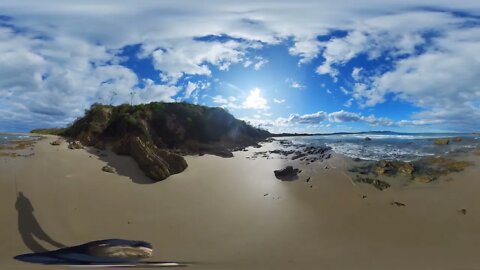 Bastion Point Mallacoota Beach Walk 15 August 2022 5k 360 VR