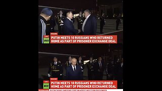 ⚡️Putin greets Russians who are freed in historic prison exchange