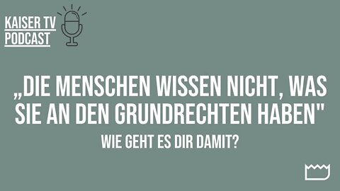 Die Menschen wissen nicht, was sie an den Grundrechten haben - Volker im Gespräch