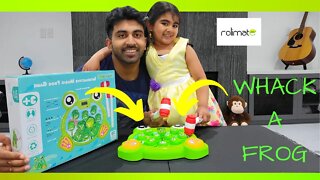 Evana and Brother PLAY WHACK THE MOLE/FROG EDITION FROM ROLIMATE!!!