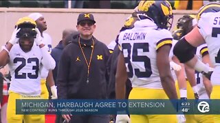 Jim Harbaugh and Michigan have agreed to a re-worked five-year contract through 2026