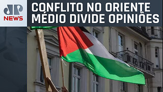 Protesto pró-Palestina acaba em confusão e prisão de manifestantes na Alemanha