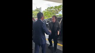 Don Jr. meets with Argentine President Javier Milei in El Salvador.