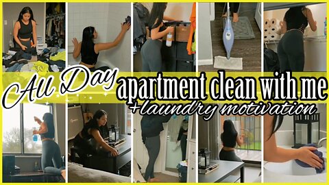 *ALL DAY* ENTIRE APARTMENT CLEAN WITH ME 2022 🤍 | EXTREME SPEED CLEANING MOTIVATION ✨ | ez tingz