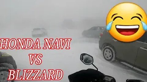 Out Riding In A Blizzard Before Work On The Honda Navi