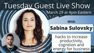 Tuesday Guest Live Show With Sabina Sulovsky
