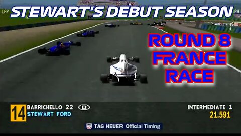 Stewart's Debut Season | Round 8: French Grand Prix Race | Formula 1 '97 (PS1)